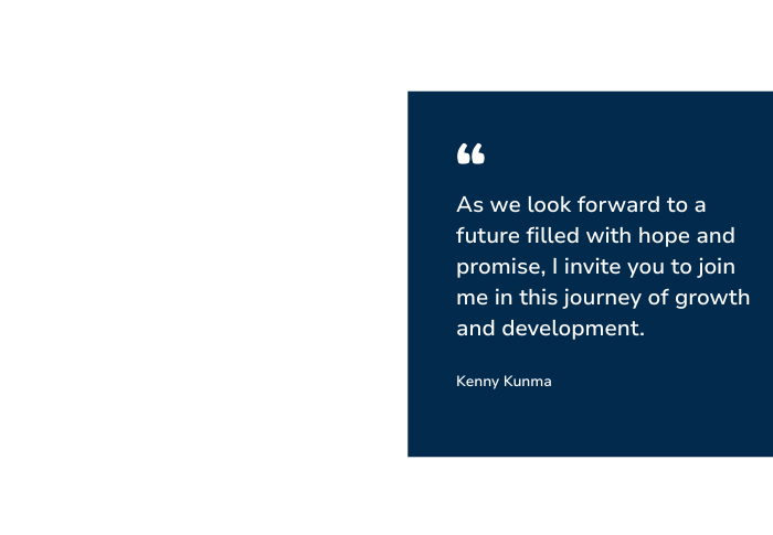 Kenny Kunma about page quote_
