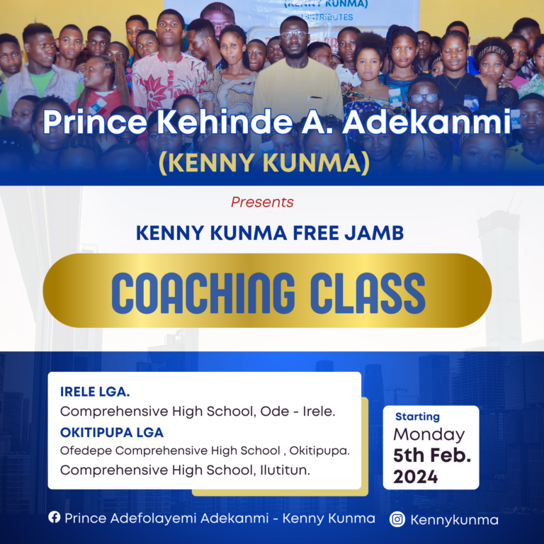 Kehinde A. Adekanmi free JAMB coaching